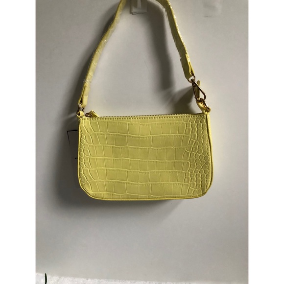 Olivia Miller Croc Millie Shoulder Bag, Lemon - Picture 2 of 8